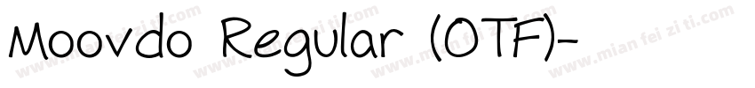Moovdo Regular (OTF)字体转换